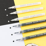 Black & White Extra Fine Tip Acrylic Paint Marker Set Of 6