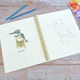 Watercolor workbook, Water Birds Themed Watercoloring book
