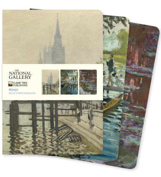 National Gallery: Monet Midi Set of 3 Midi Notebooks