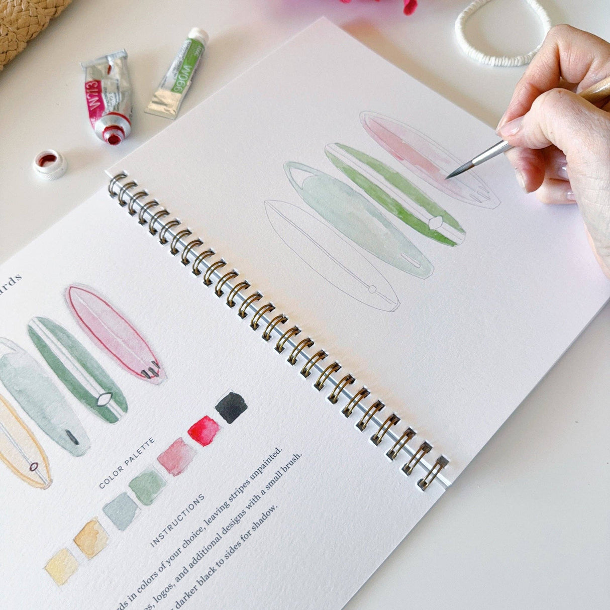 Tropical Emily Lex watercolor workbook