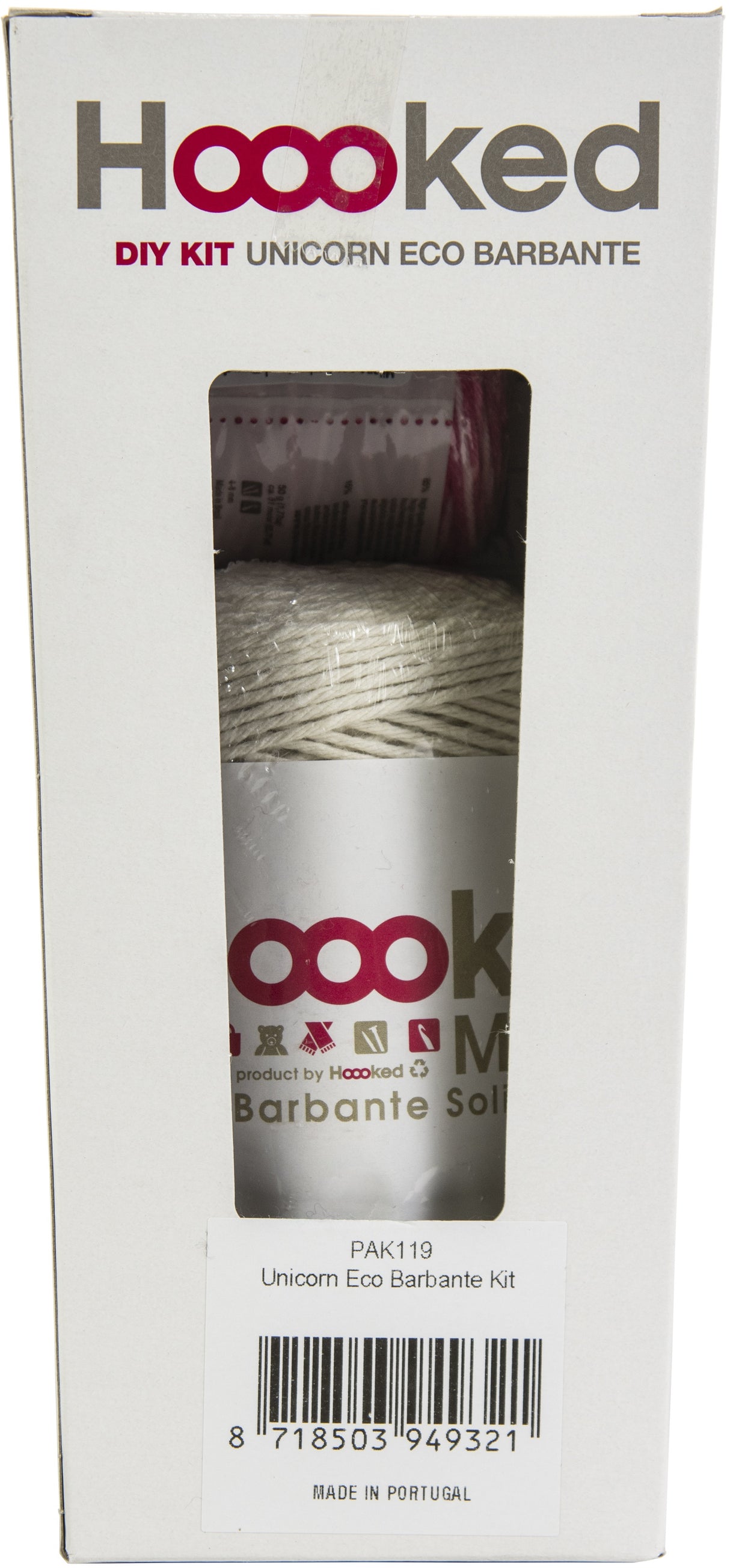 Hoooked Amigurumi DIY Kit W/Eco Barbante Yarn-Unicorn Nora - Off White
