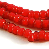 Old Red Whitehearts Venetian Trade Beads