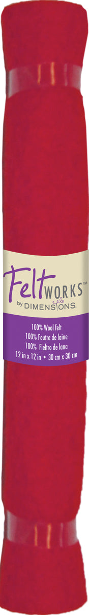 Dimensions Feltworks Felt Roll 12"X12"-Red
