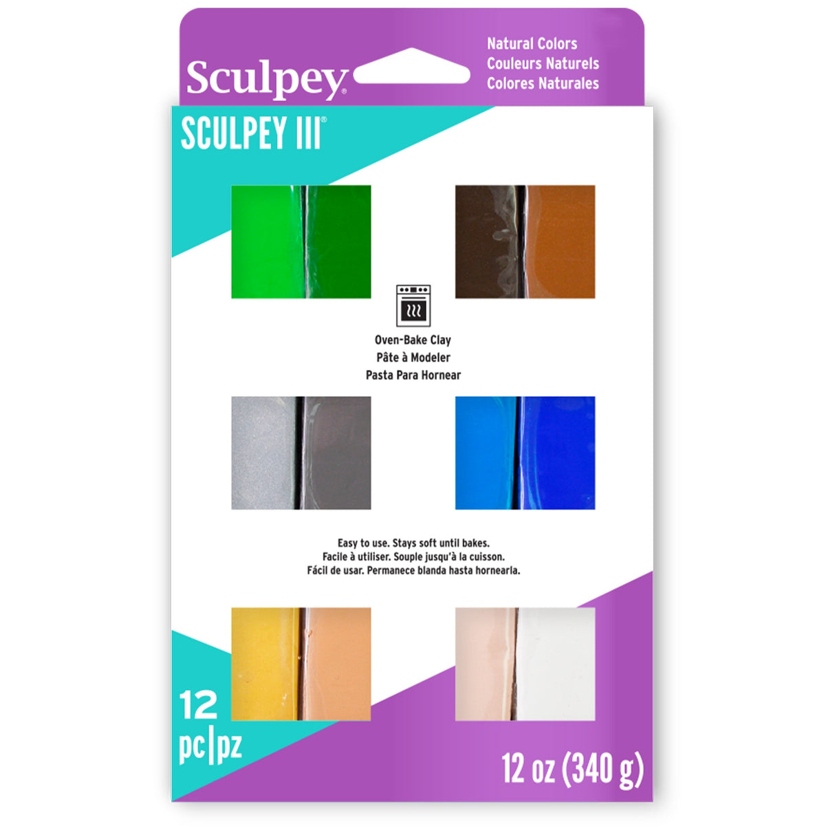 Sculpey III Polymer Clay Multipack 1oz 12/Pkg-Naturals