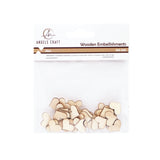 Heart Shape, Unfinished Wooden Embellishments 40-ct