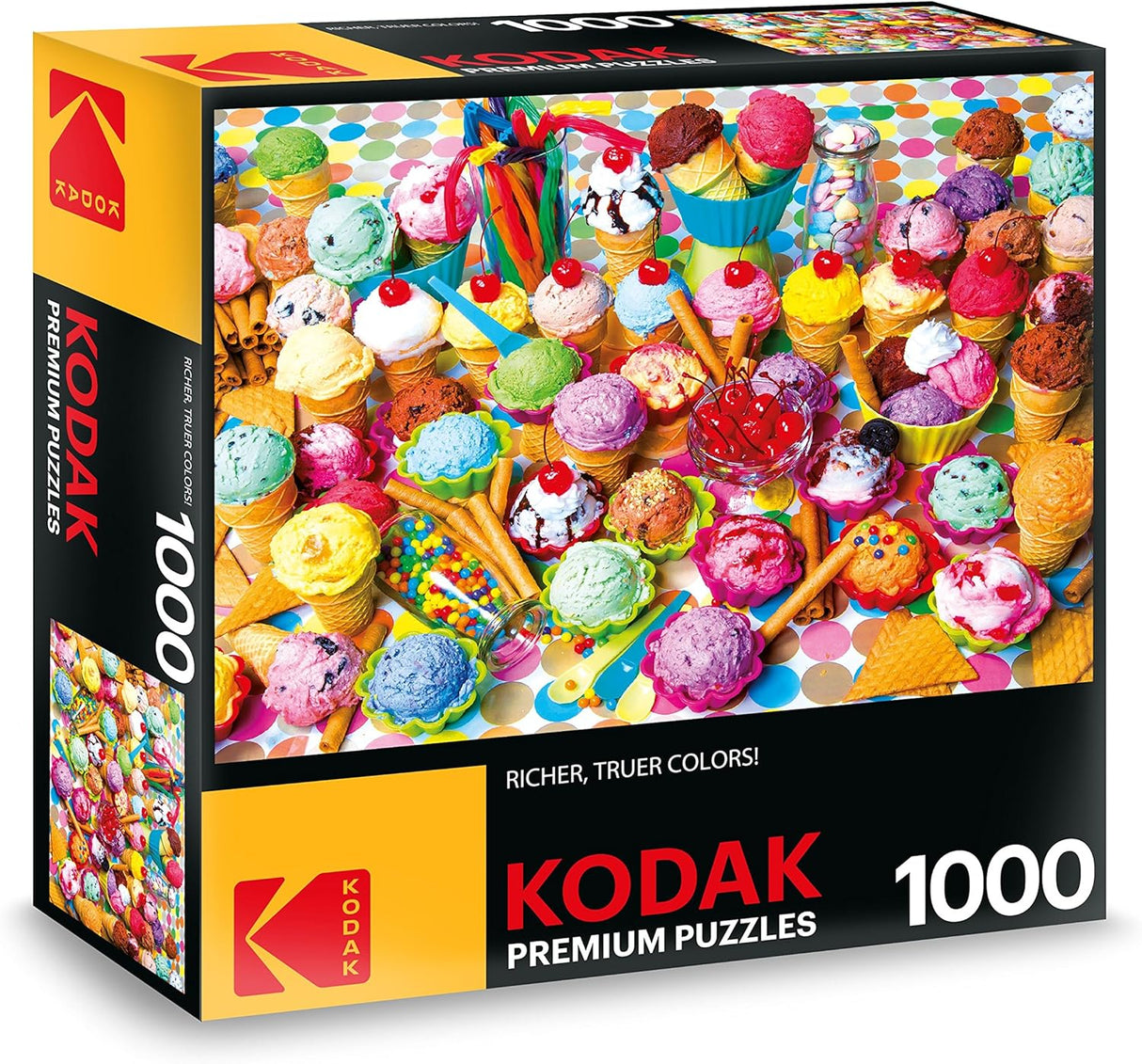 Premium Jigsaw Puzzle 1000 Pieces 20"X27"-Variety Of Colorful Ice Cream