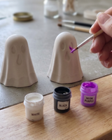 DIY Halloween Paint Kit - 2 Plaster Ghost Figurines