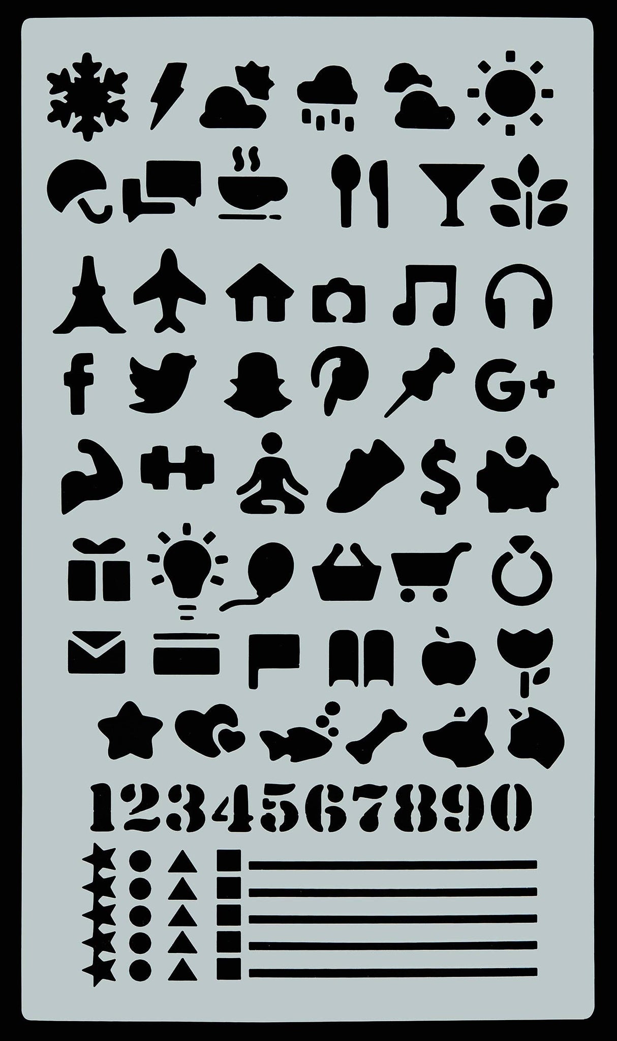 Essentials Dotted Journal Stencil Set