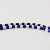 Navy and White Beads