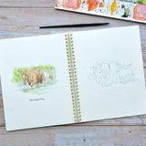 Watercolor workbook, Virginia Themed Watercoloring book