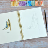 Watercolor workbook, Backyard Birds Watercoloring book