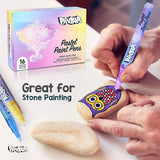 Pintar 16 Pack Acrylic Pastel Paint Pens with 0.7mm Ultra Fi