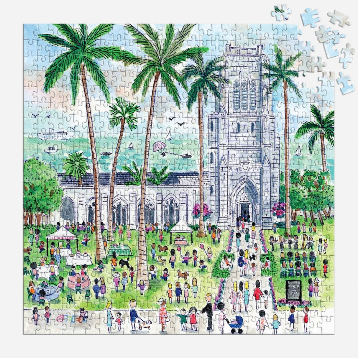 Michael Storrings Sunday in Palm Beach 500 Piece Puzzle