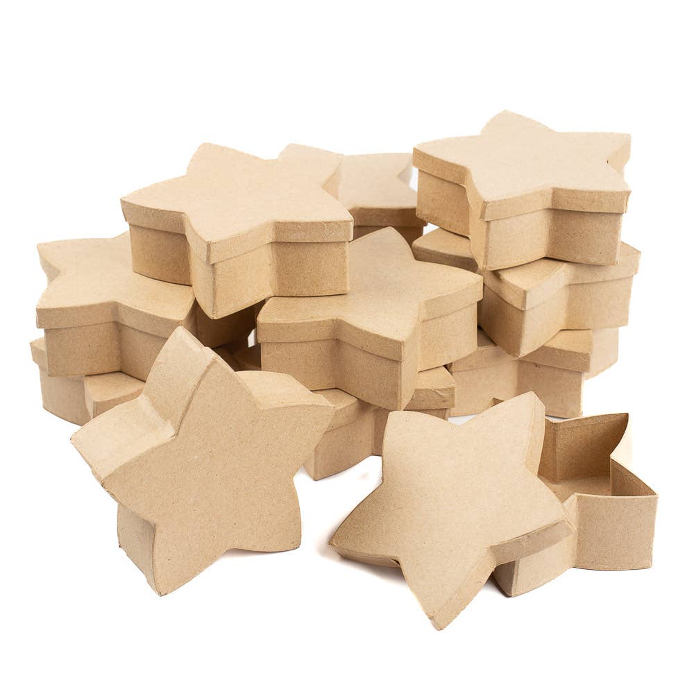 Premade Paper Mache Star Box - 5" x 5" x 1-1/2"