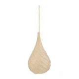 5-1/4" Paper Mache Teardrop Swirl Ornament