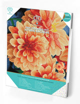 Peach Dahlias Pre-Framed Kit - 17.7" x 13.8"