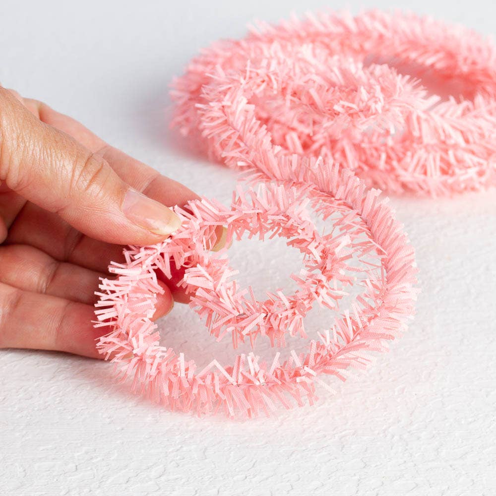 6' Pink Artificial Pine Wire Roping Garland