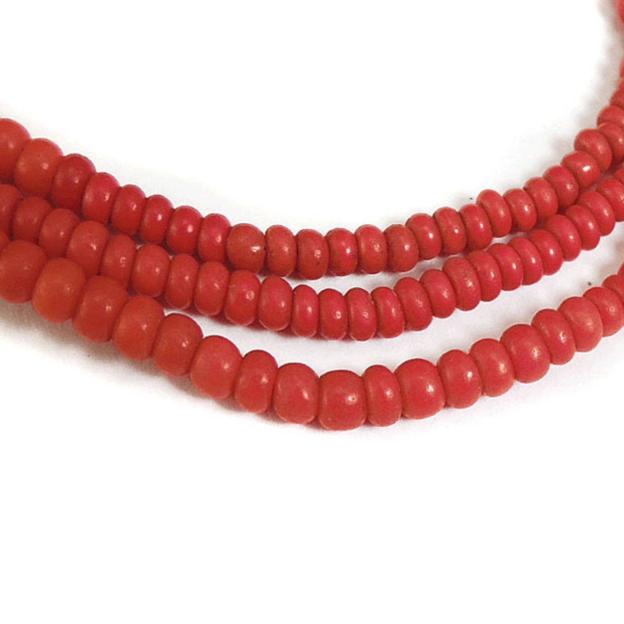 Red Seed Trade Beads Strand