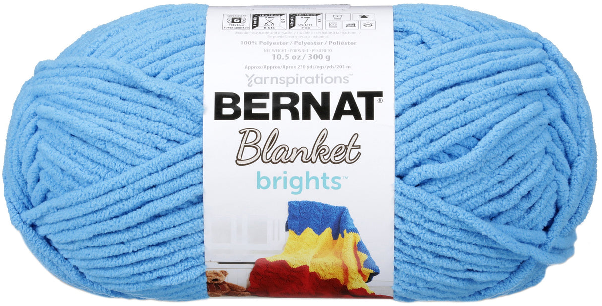 Bernat Blanket Brights Big Ball Yarn-Busy Blue