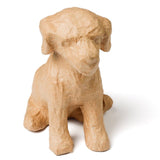 Premade Unfinished Paper Mache Puppy Dog Figurine