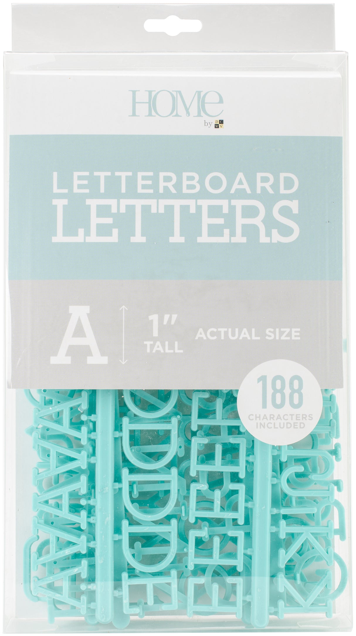 DCWV Letterboard Letters & Characters 1" 188/Pkg-Teal