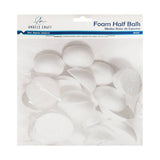 2-Inch White Polystyrene Craft Foam Half Balls (20-Count PK_