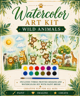 Watercolor Art Kit: Wild Animals Theme Designs