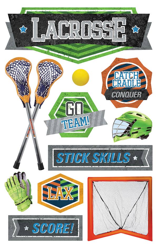 Lacrosse Dimensional Stickers