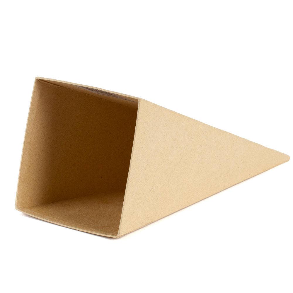 14" Pyramid Square Shaped Paper Mache Cone