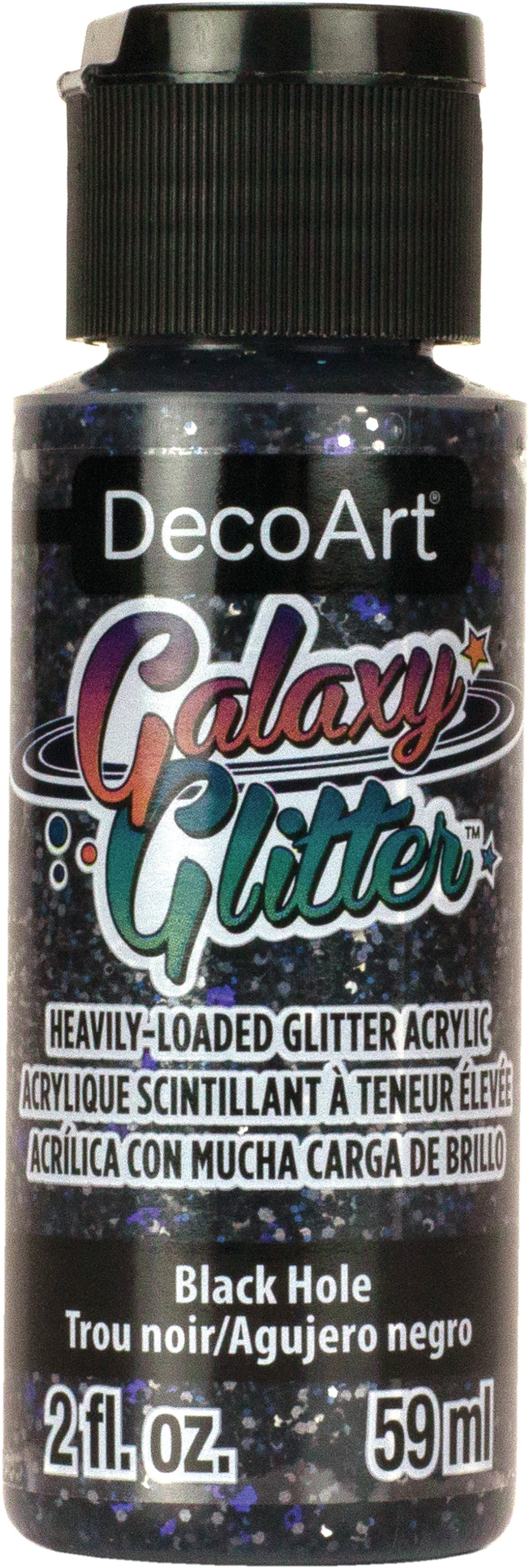 DecoArt Galaxy Glitter Acrylic Paint 2oz-Black Hole