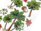 3D Scrapbook Stickers - Palm Trees