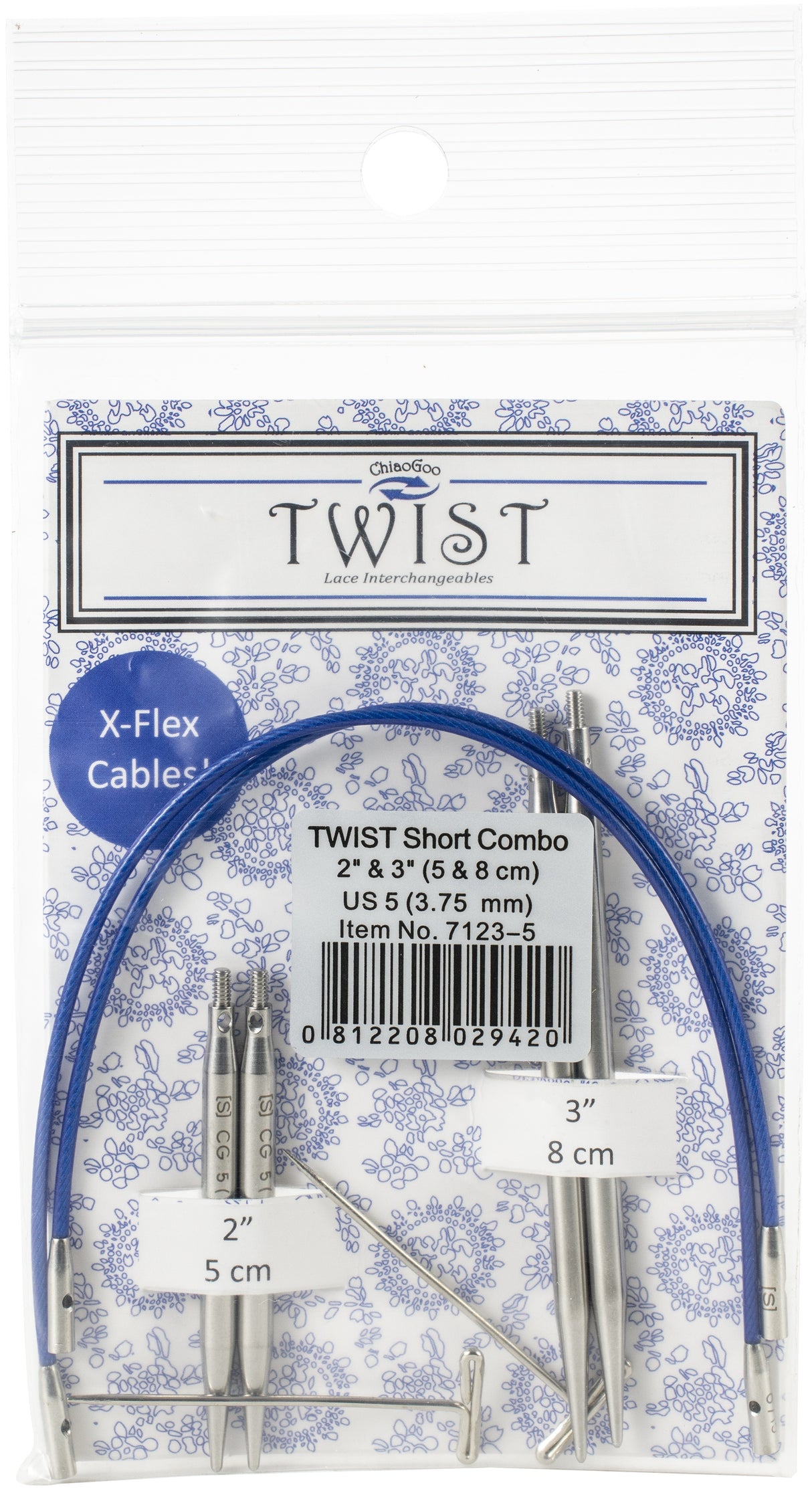 ChiaoGoo TWIST Short Combo Set 2" & 3"-Size 5/3.75mm