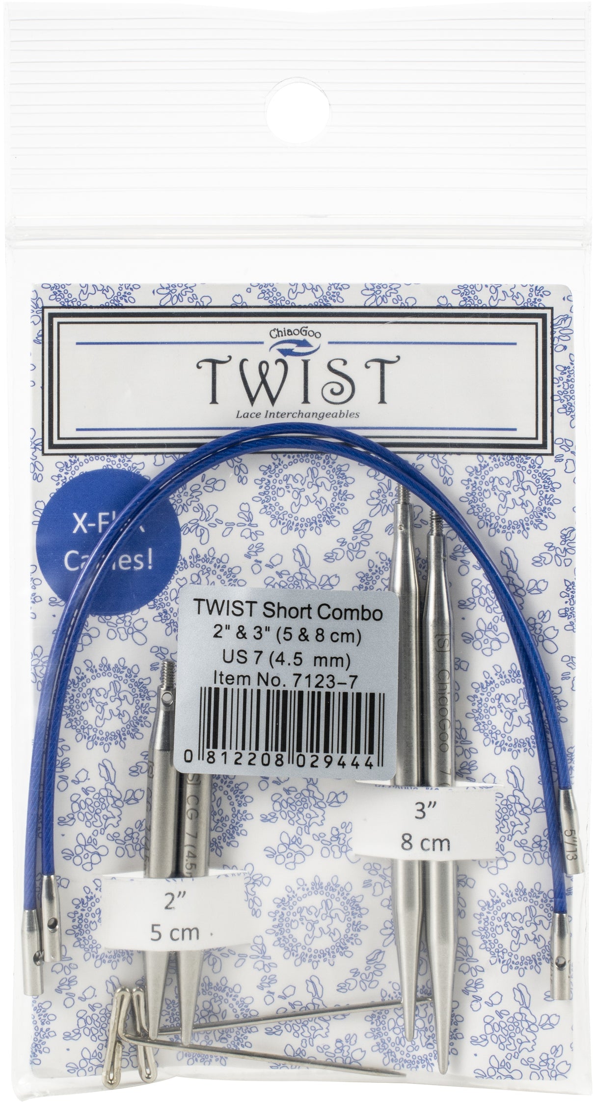 ChiaoGoo TWIST Short Combo Set 2" & 3"-Size 7/4.5mm