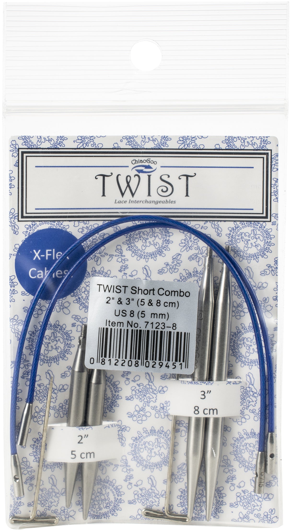 ChiaoGoo TWIST Short Combo Set 2" & 3"-Size 8/5mm