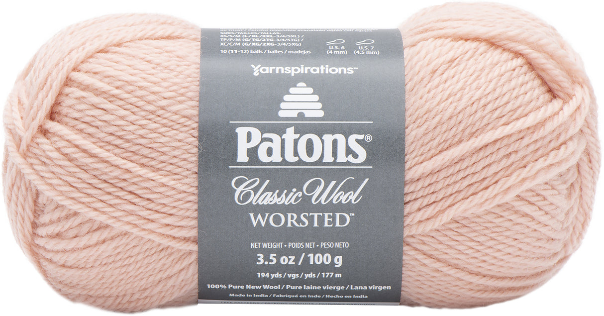 Patons Classic Wool Yarn-Peach Blush