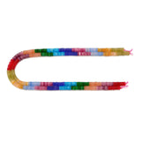 02-Multi-color Gemstone Smooth Rondelle Beads Size 2x6mm 15'' Strand