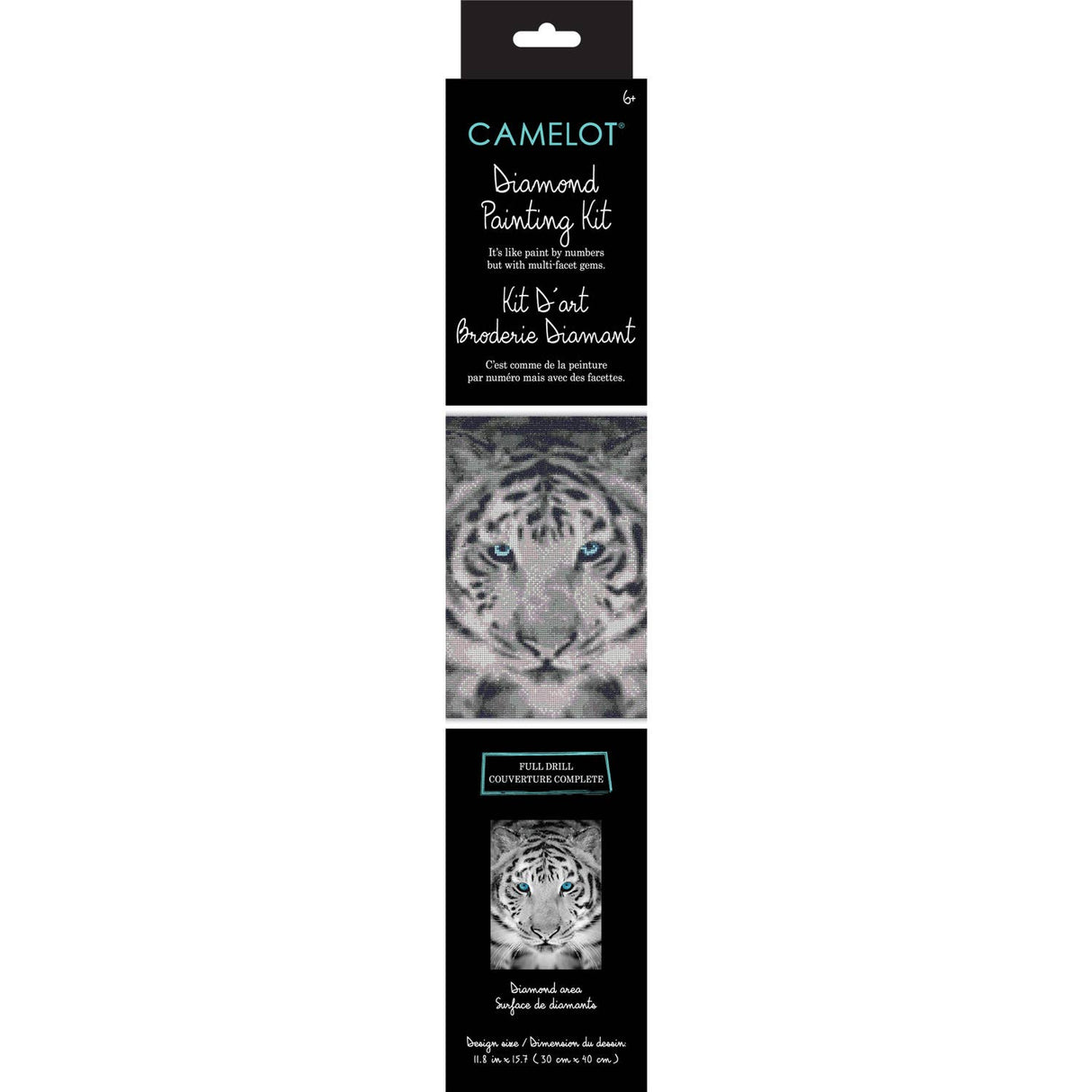 Silver Tiger Diamond Painting Kit