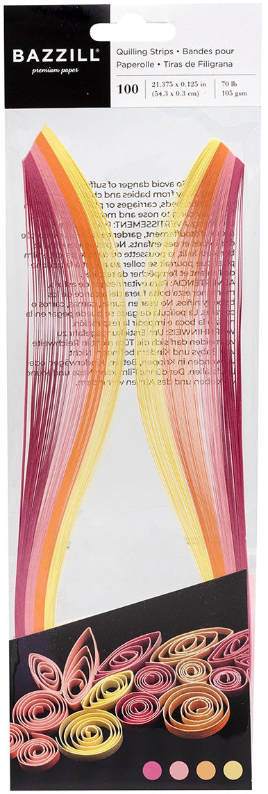 Bazzill Quilling Strip Paper Pack 100/Pkg-Pastel