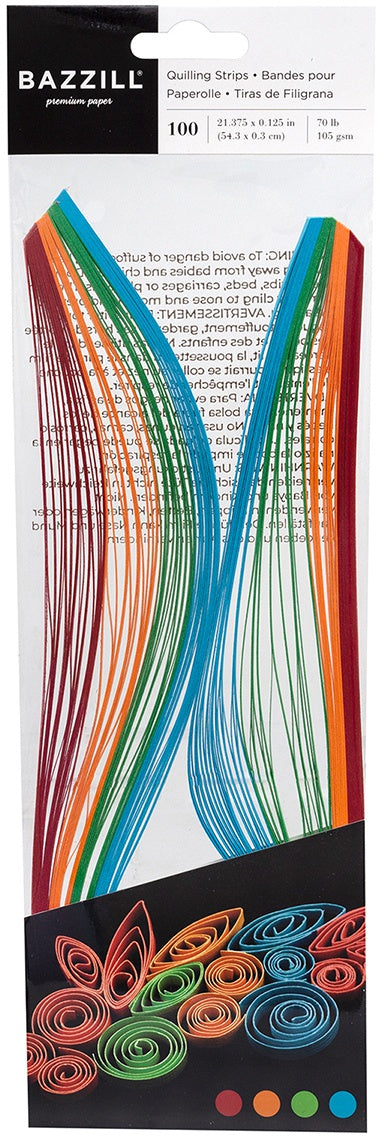 Bazzill Quilling Strip Paper Pack 100/Pkg-Bright