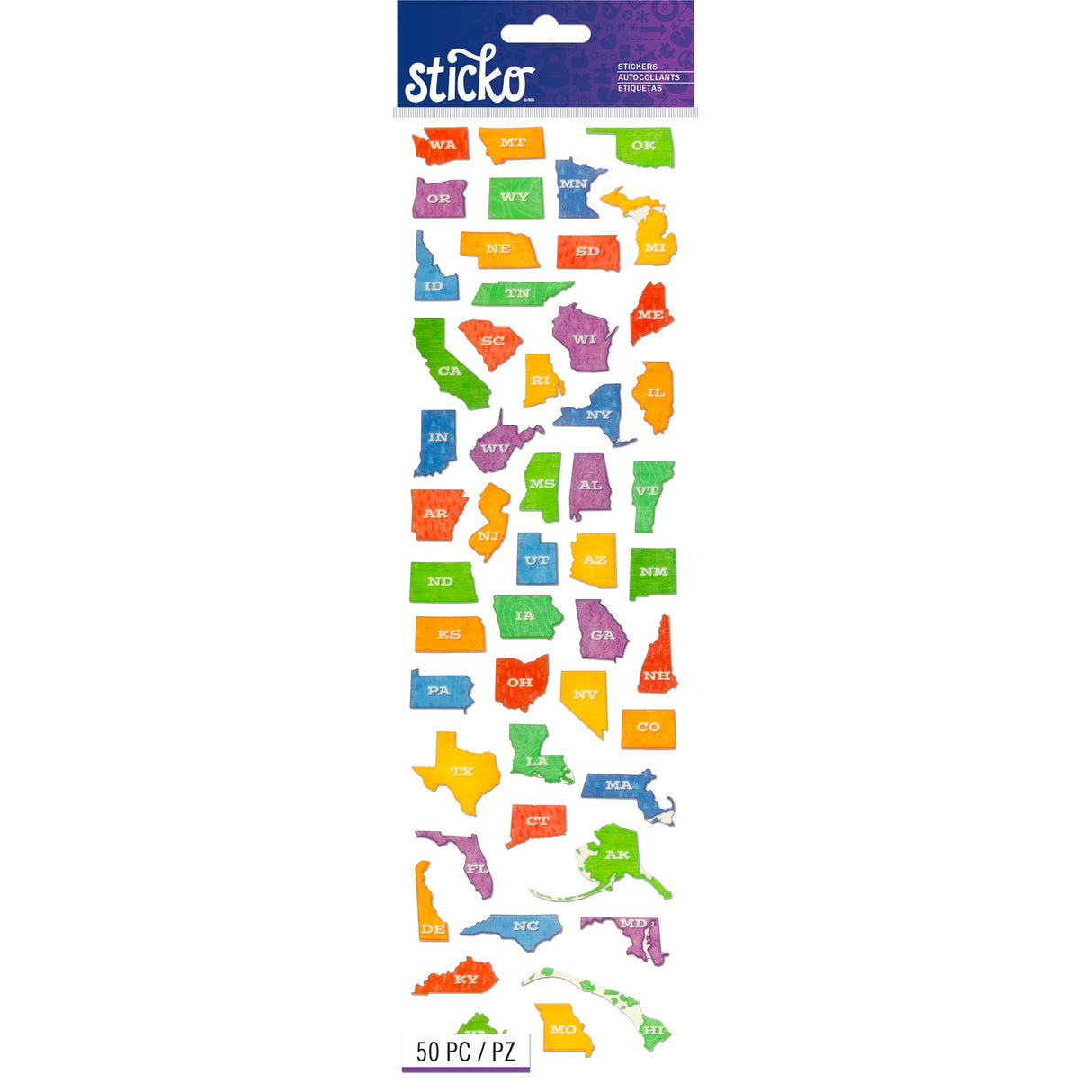 Sticko Stickers-Fifty States