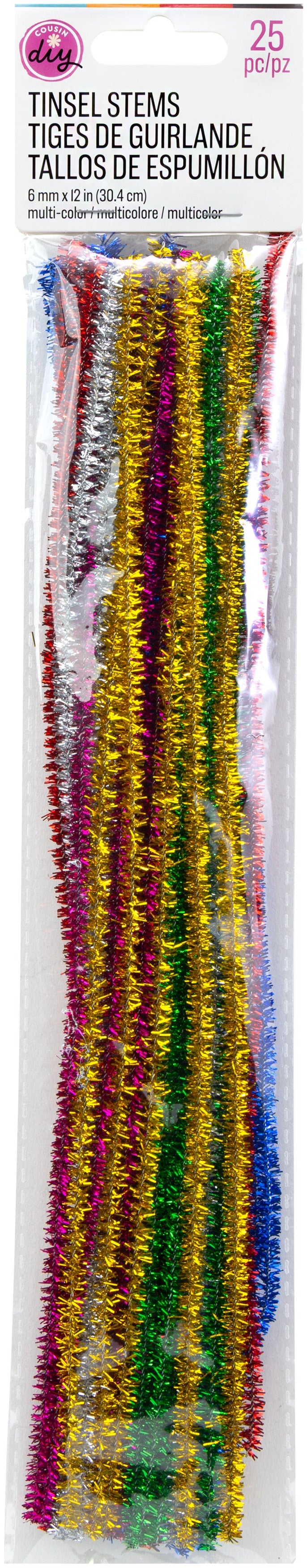 CousinDIY Tinsel Stems 6mmx12" 25/Pkg-