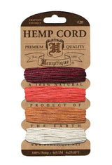 Hemptique True Hemp Cord 20lb 120'-Razzle Dazzle