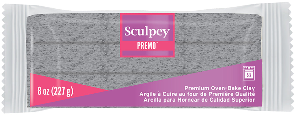 Sculpey Premo Polymer Clay 8oz-Gray Granite