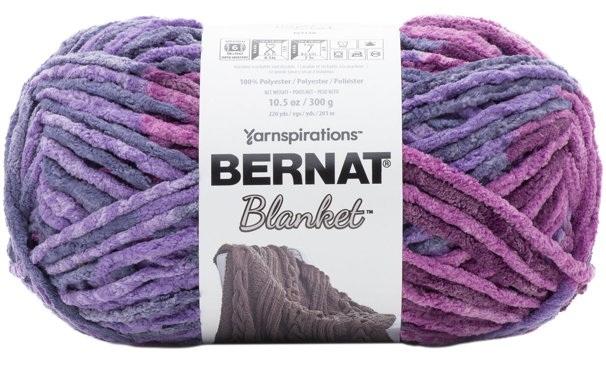 Bernat Blanket Big Ball Yarn-Purple Sunset