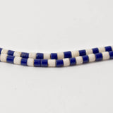 Navy and White Beads