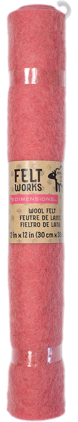 Dimensions Feltworks Felt Roll 12"X12"-Salmon