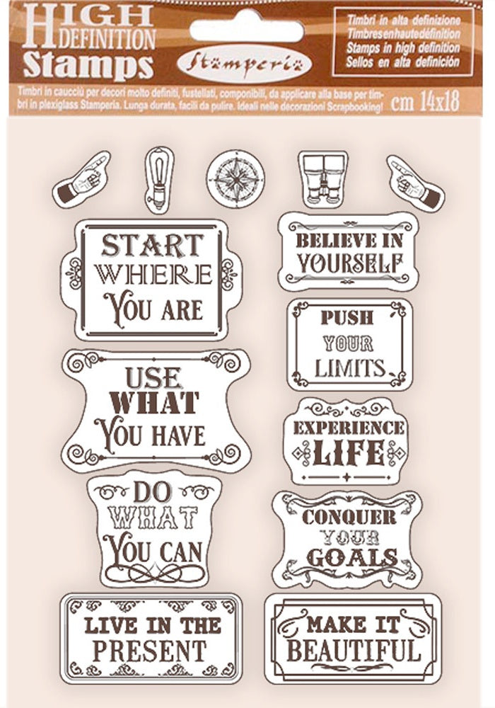 Stamperia Cling Rubber Stamp 5.5"X7"-Quotes, Lady Vagabond Lifestyle