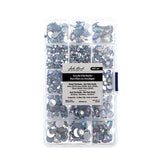 Acrylic Flat Back Rhinestone Box 77g, Crystal AB