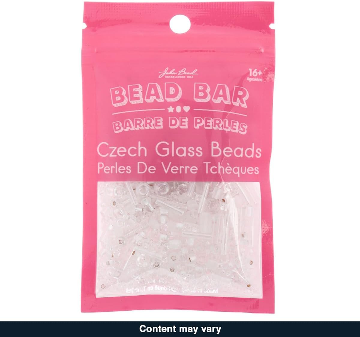 Czech Seed Bead 50g, Crystal & Crystal AB