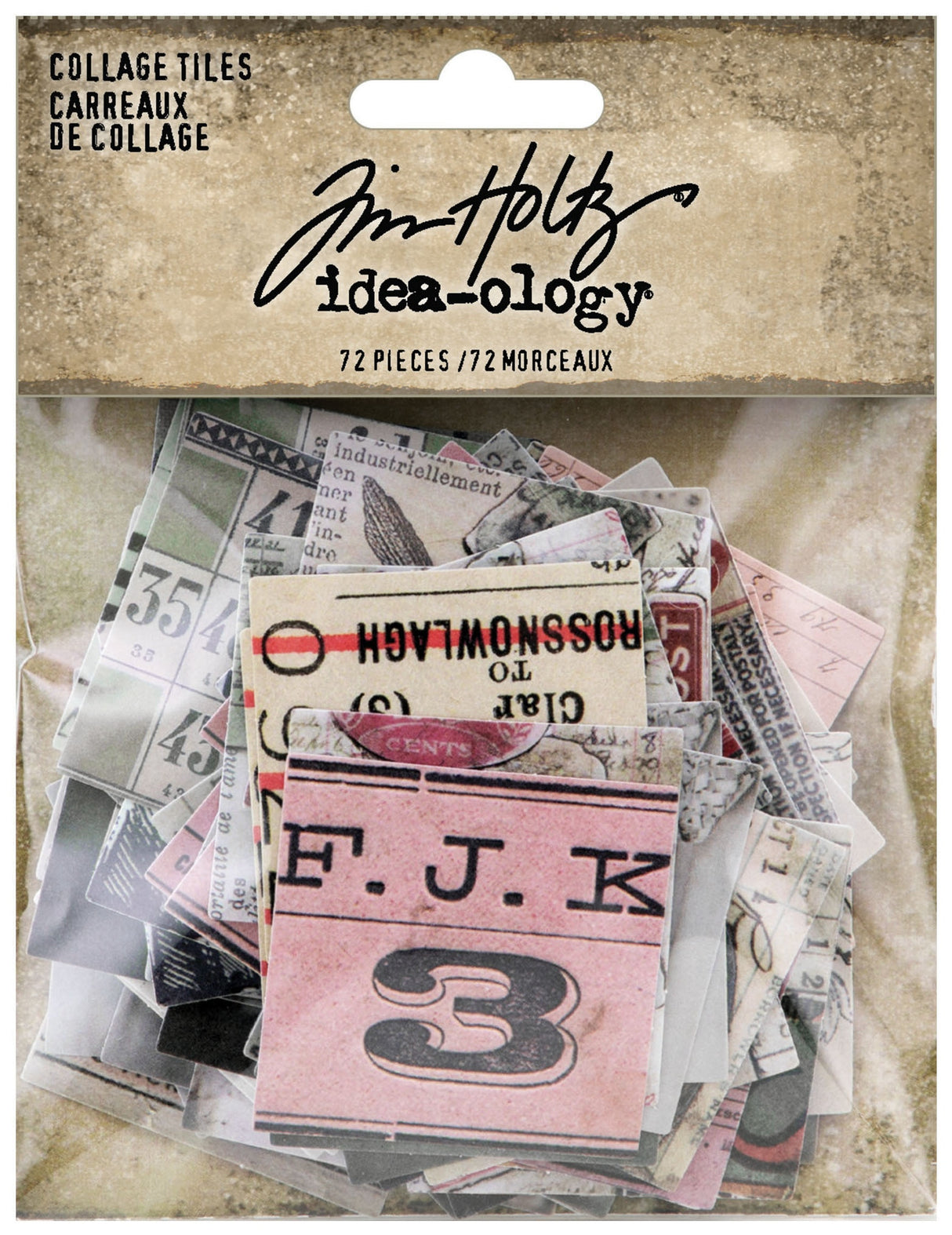 Idea-Ology Collage Tiles-72 Pieces